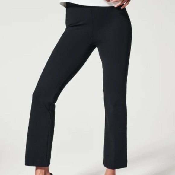 SPANX Pants - Spanx | Ponte Knit Black Cropped Kick Flare Pants